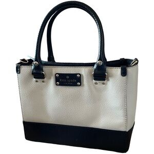 Kate Spade Berkeley Lane Quinn Satchel Ivory and Black